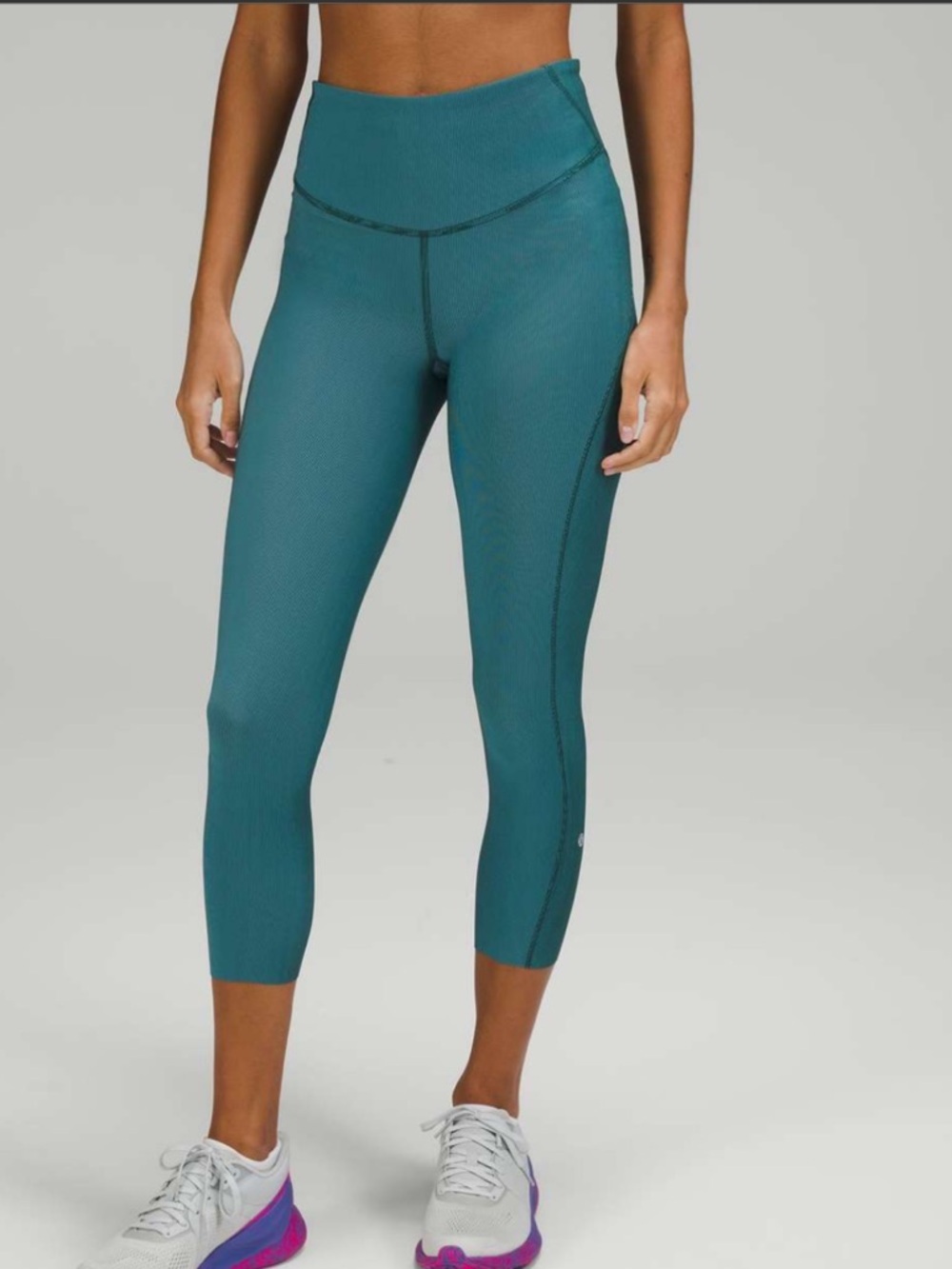 Lululemon Base Pace High Rise Crop Ribbed Size 2